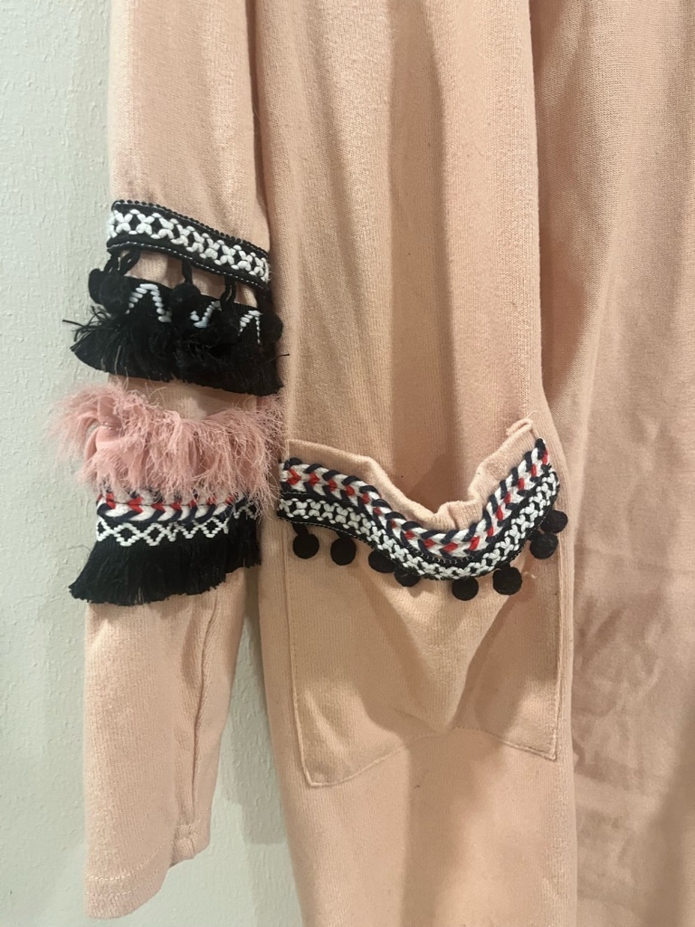 BTFBM Boho Tassel Open Front Cardigan - Small - Picture 3 of 8
